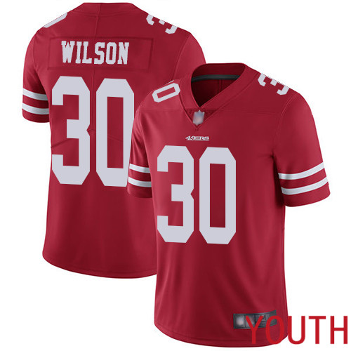 San Francisco 49ers Limited Red Youth Jeff Wilson Home NFL Jersey #30 Vapor Untouchable->youth nfl jersey->Youth Jersey